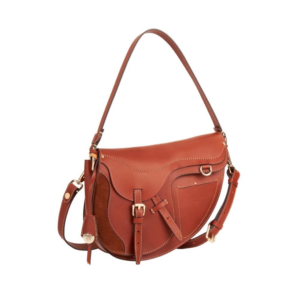 ❌SOLD❌Nwt Boldrini Selleria handbag/crossbady tan leather - Picture 1 of 5